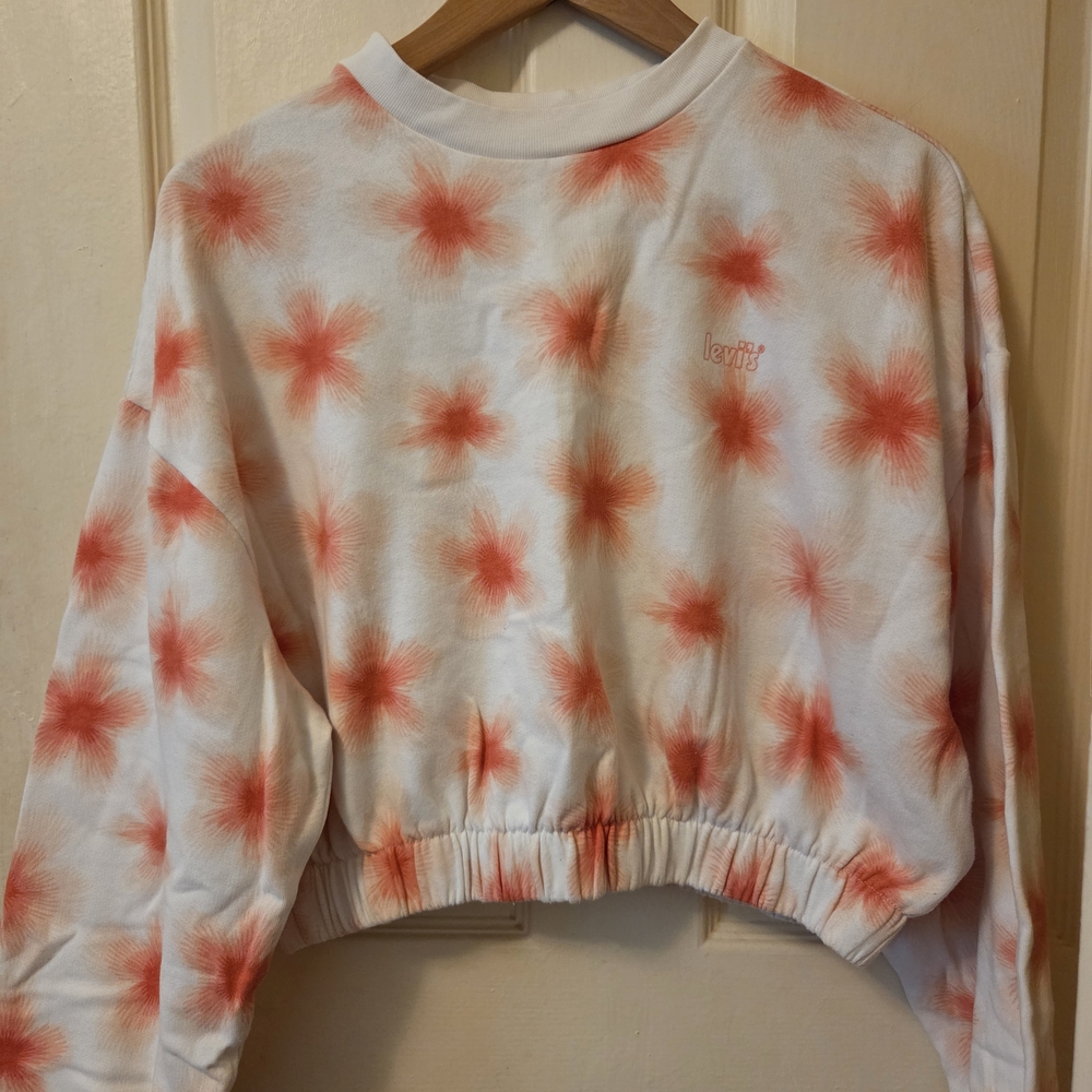 Levi's Floral Cropped Sweatshirt
